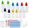 Tropfflasche Leer Plastikflaschen Reiseflasche Liquidflaschen Quetschflaschen Dosier-flaschen mit Kindersicherung Deckel Inkl. Trichter Messbecher Etiketten Transfer Pipette (100+50+30ml)