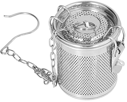 Filtre à épices en Acier Inoxydable, Filtre à Sac D'assaisonnement en Maille avec Crochet à Chaîne Allongé, Passoire à Boules à Thé en Maille Réutilisable(0.7L)