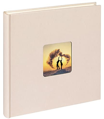 walther design Fotoalbum chamois 26 x 25 cm Spiralalbum mit Cover-Ausstanzung, Fun SA-108-W