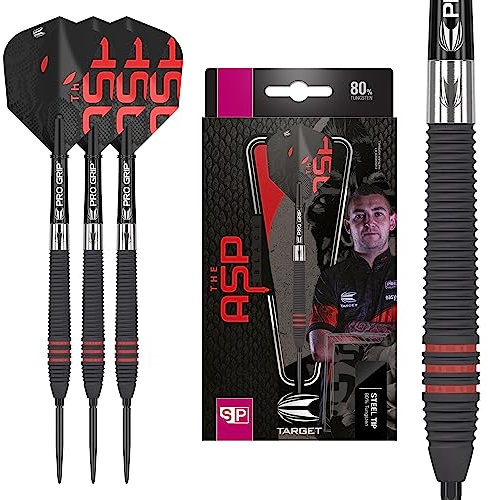 Target Darts Nathan Aspinall Die Asp Schwarz Dartpfeile Steeldart 22g 80% Wolfram Schweizer Punkt Stahlspitze Darts Set