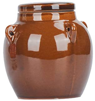 YARNOW Keramik Honigtopf 500 ml Vorratsglas für Honig Gewürze Salz Soßen mit Deckel Langlebig Vielseitig Einsetzbar für Küche und Haushalt