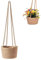 Macetas Colgantes, Canasta Plantas con Cuerda, Algodón Tejida Jardinera, Macetero Colgante de Paja, Maceta Paja, para Flores, Plantas, Decoración de Interiores y Exteriores, 20 cm (Marrón)