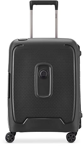 DELSEY Paris - MONCEY - Valise cabine rigide Slim matière recyclée et Recyclable - 55x40x20 cm - 36 litres - XS - Noir