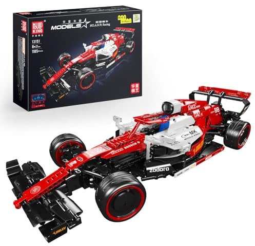 Mould King 13151 Technik Speed Champion Ferngesteuert Formel 1 Rennwagen Bausteine Klemmbausteine Auto Sammlerstück Spielzeugauto Für Fans Erwachsene(1185 Teile)