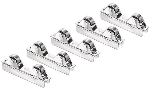 QUARKZMAN 6mm Schiebetür Rollenräder x 5Stk Glas Rollen Montage für Küche Fenster Schrank Bildschirm Tür Tor [Silber]