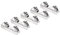 QUARKZMAN 6mm Schiebetür Rollenräder x 5Stk Glas Rollen Montage für Küche Fenster Schrank Bildschirm Tür Tor [Silber]