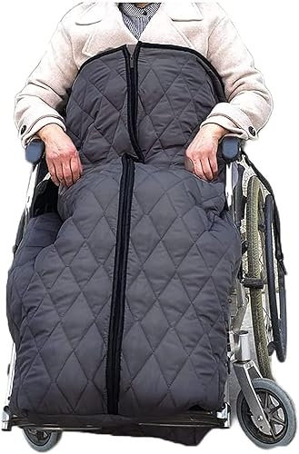 BLUEZY Winter Rollstuhl schlupfsack, Rollstuhl-halbpack warme Decke,rollstuhlschlupfsack schlupfsack wintersack fusssack für Erwachsene Winddichte Decke Universelle Passform für Rollstühle A