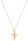 Jenosy Kette Damen Gold Kreuz Kette Gold Damen Personalisierte Kette mit Kreuz Zarte Halskette mit Kreuz Anhänger Damen Hypoallergene 18K Vergoldete Kette Modeschmuck für Frauen und Mädchen