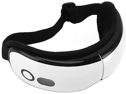 Augenmassagegerät mit Wärme, wiederaufladbare Bluetooth-Musik, beheizte Augenmaske zum Entspannen und Reduzieren von Augenbelastung, dunklen Ringen, Augensäcken, trockenen Augen