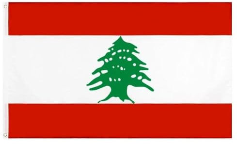 Wudaizhi La Bandera De La República del Líbano 90 * 150 Cm Bandera Nacional del Líbano a Doble Cara para El Jardín Al Aire Libre Patio del Césped Decoración del Hogar