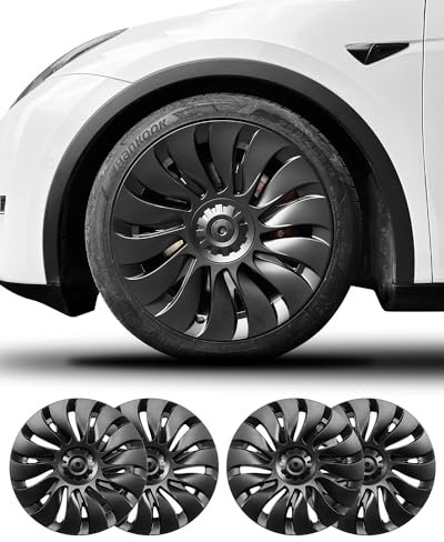 Radkappen 19 Zoll Tesla Model Y, 4 Ersatzteile Kompatibel Mit Tesla Model Y (19in Model Y- Style 7-Symmetrisch)