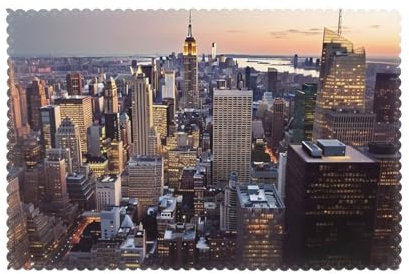 New York City Tischsets 6er Set Hitzebeständig Abwaschbar Tischmatten Geeignet für Hotels, Häuser, Bankette, Tischdekorationen usw