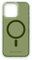 IDEAL OF SWEDEN Durchsichtige Handyhülle mit erhöhten Kanten, Magnetische Handyhülle kompatibel mit Magsafe iPhone-Hülle, für iPhone 15 Pro Max (Khaki)