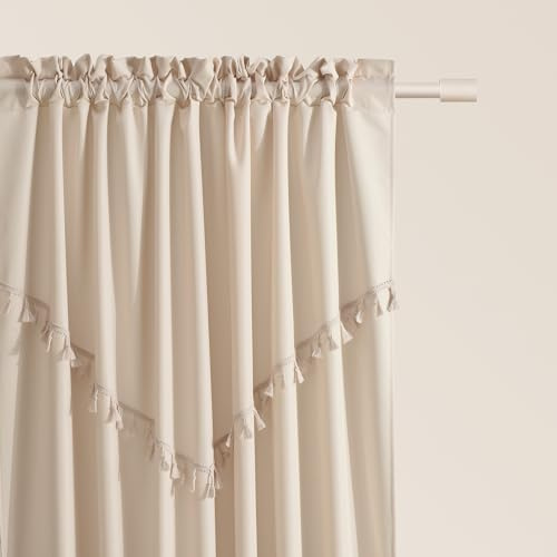 ROOM99 Vorhang mit Kräuselband Chloe 140 x 250 cm Creme, 1 Stück | Schiebegardinen Modern Curtain Wohnzimmer Schlafzimmer