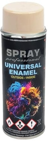 VE-INDUSTRIES Lackspray nach RAL Spraydose 400ml Buntlack für Holz, Metall (Elfenbein - RAL1014)