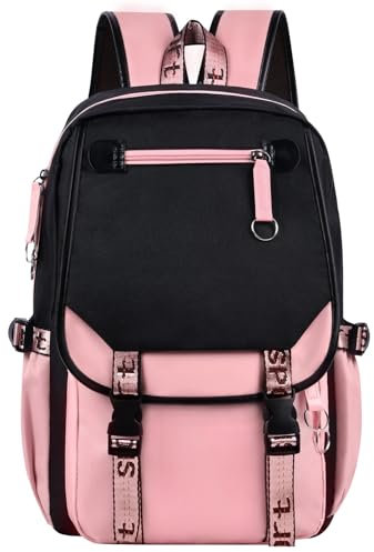 Aucuu Rucksack für Mädchen, Schulrucksack Mädchen, Rucksack Kinder, Große Kapazität Kinderrucksack, Leichter Schulrucksack Kinder mit USB-Ladeanschluss für Outdoor, Schule, Reisen