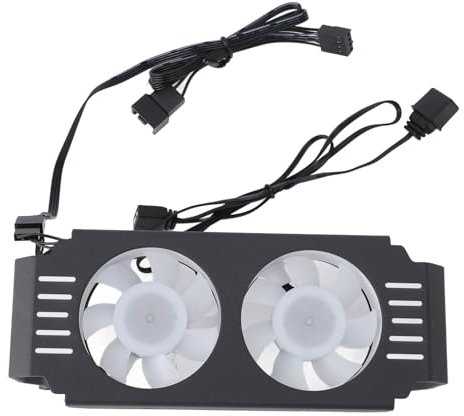 ARGB DDR-Speicher-RAM-Kühler, Computerspeicher-RAM-Kühler, PWM-Temperaturregelung, Doppellüfter für DDR DDR2 DDR3 DDR4 DDR5 (BLACK)