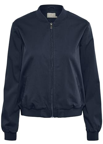 KAFFE Damen Jacke Kalea Damen Jacke Bomberjacke Leichte Sommerjacke Kurz Pilotenjacke Reißverschluss Dünne Übergangsjacke Damenjacke Frühlingsjacke Lange Ärmel