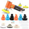 NuoDunco Mini polisseuse de voiture, polisseuse pneumatique, 25mm 50mm 75mm Ponceuse excentrique Meuleuse d'angle - Léger, facile à utiliser, complet avec accessoires