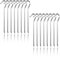 16 Piezas Piquetas Camping Suelo Duro de Aluminio - Estacas y Clavos 18 cm para Tiendas, Jardinería y Pesca - Tent Pegs Stakes