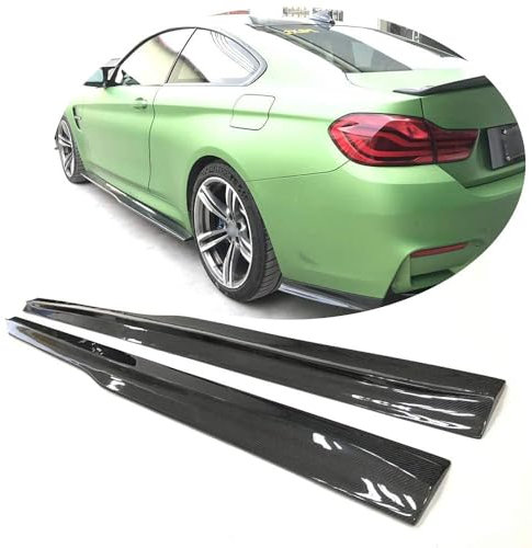 MadongJ Auto Seitenschweller Splitter Lippe für BMW F82 M4 Coupe F83 M4 Convertible 2door 2015-2019, Kratzfest Seitenrock Flügel Diffusor,Side Rock Verlängerung Rocker Platte