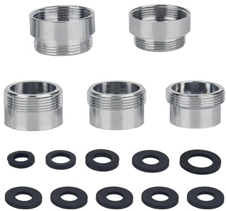 YYTECH Wasserhahnadapter 5 Stück Wasserhahn Adapter Wasserhahn Gewindeadapter für Wasserfilter Universelle Gewindeadapter für Spültischarmatur zum Anschluss eines Gartenschlauchs