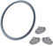 Bouge Para ollas a presión WMF piezas de repuesto, 1 anillo de sellado y 3 juntas de señal de cocción para tapa de olla a presión 2,5 l, 3 l, 4,5 l, 6,5 l, 8,5 l, (juego de 4 piezas)
