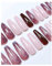 Flexies, Salon Quality Press On Nails (Plum Pink Marble, Extra Long)