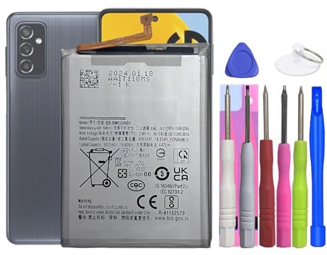 MUKUZI AKKU Compatible with Galaxy M52 5G (M526B), A23 (A235F), A23 5G (A236B), A73 5G (A736B) Handy Smartphone Telefon (Replacement for EB-BM526ABY)