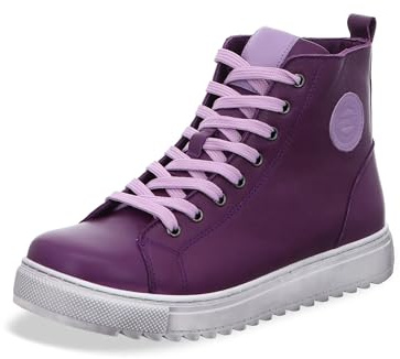 Gemini Damen Stiefelette sportlicher High Top Sneaker aus Leder 343919-02, Größe:40 EU, Farbe:Lila