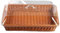 16x12x6 Inch Woven Bread Basket Set with Lid & Handle, Dustproof Fruit & Bread Storage Containers for Home, Shop, Picnic & Table Display, Dark Brown