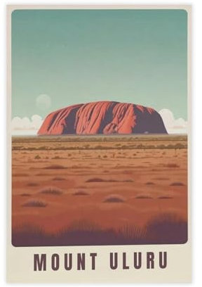 NFFBGFD Uluru Poster auf Leinwand, Schlafzimmer, Dekoration, Landschaftsdekoration, Geschenk, 40 x 60 cm