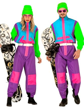 TrendandStylez Jogginganzug 80er 90er Jahre Kostüm – Trainingsanzug in 25 schrillen Designs wie Comic, Leo & Neon für Damen & Herren, für Karneval, Fasching & Mottoparty