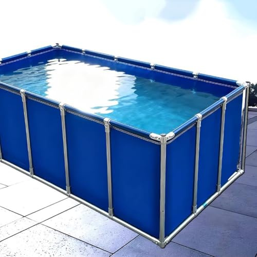 Faltbares Aquarium, PVC-Koi-Aquarium, Aquarium-Beobachtungsbecken Mit Ablassventil, Freistehendes Aquarium Für Den Innenbereich, Zur Fischzucht/Gartendekoration (einfach Zu Montieren)(2x1x0.5m)