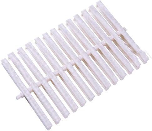 FOELANNE Couvercles pour grilles emboîtables, Grille de débordement de vidange de Piscine PP, Paquet Blanc épissable de 2 à 10 pièces(18x 100cm,4pcs)