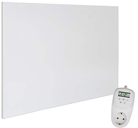 VIESTA® Infrarot Wandheizung mit Thermostat [INKL. TH12 THERMOSTAT] – Infrarotheizung Wandmontage Heizkörper – Carbon Crystal Infrarotheizung – Paneel Badezimmer geeignet – (Modell H1200-1200W)