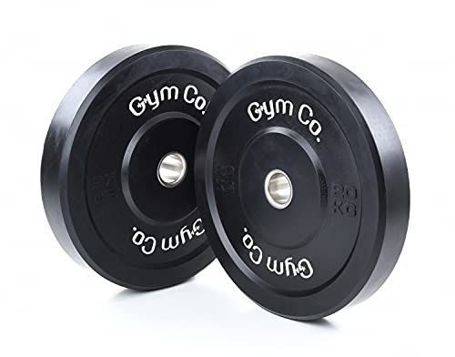 2 x 20kg Olympic Rubber Bumper Weight Plates - 40kg Pair