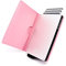 Stealth Wallet - Porte-Cartes Minimaliste - Portefeuilles Pop-up avec Blocage RFID/NFC avec Boîte-Cadeau - Porte-Cartes de Crédit en Métal Léger et Fin et Protection (Argent avec Cuir Rose)