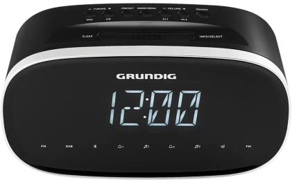 GRUNDIG Sonoclock 3500 BT DAB+ - Sveglia con funzione di ricarica USB, Bluetooth, sintonizzatore FM, funzione sleep/sveglia