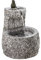 Dehner Gartenbrunnen Froschkönig mit LED Beleuchtung, Ø ca. 50 cm, Höhe ca. 55 cm, Granit, grau