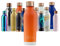 Root7 Bottle | Stainless Steel Water Bottle | Orange Split 500 ml | Double Walled & Copper Insulated | Reusable Thermal Flask | BPA Free, Leak - Proof Bottle | Cold for 30 Hours & Hot for 20 Hours