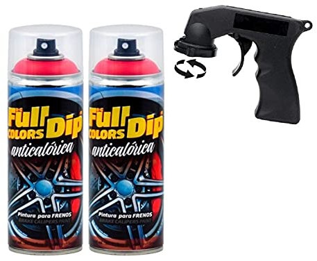 AutoFullCar - Pintura ANTICALORICA - Pinzas de Freno - FullDip - 7 Colores Diferentes - 400ml - (Rojo)