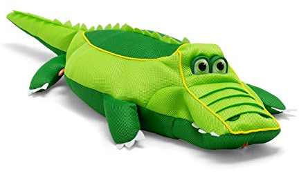 Big Joe Pool Petz Large Alligator No Inflation Needed Animal Floating Pool Toy, Alligator Shape Mesh, Quick Draining Fabric, 4.5 feet