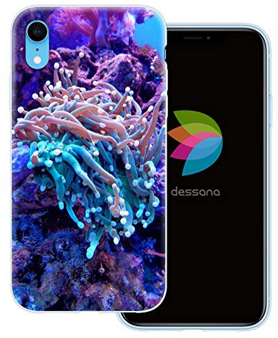 dessana Koralle transparente Schutzhülle Handy Case Cover Tasche passend für Apple iPhone XR Koralle Felsen