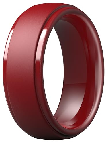 ThunderFit 1-7 Silicone Rubber Wedding Rings 10mm Wide and 0.3cm Thick | 2.5mm Thick, Available in 1, 4 & 7 Packs, Comfortable Fit, Durable & Flexible Silicone, Safe for Gym & Work