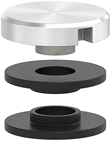 FeNau - Glas-Punkthalter Oberteil Ø 30 mm, Material: V2A, Höhe: 5 mm, inkl. Gummi - für Innen & Außen