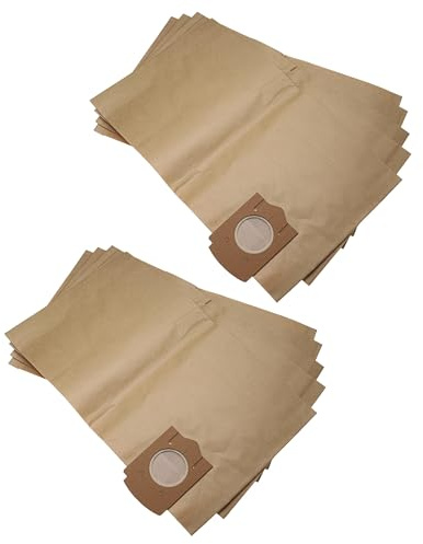 vhbw 10x Staubbeutel kompatibel mit Bosch PAS 11-25 F | PAS 900 Staubsauger - 50cm x 30cm braun