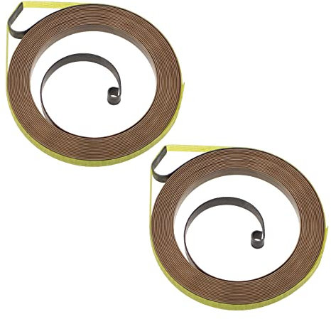 ECSiNG 2Pcs Recoil Starter Spring 530042095, Compatible with Husqvarna & Poulan Chainsaws, Metal, Natural