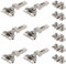 6 x siwitec Blum CLIP top BLUMOTION 110° Scharnier INSERTA mit Feder, Softclose, vernickelt, Mittelanschlag, inkl. Exzenter-Kreuzmontageplatten