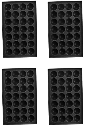 Leihao 4X Placa Takoyaki de 28 Agujeros de 4 cm, Placa Antiadherente para Cocinar En El Hogar, Placa Takoyaki Takoyaki, Solo Placas de Aluminio Takoyaki